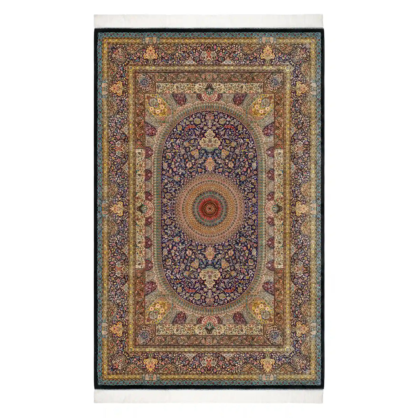 Persian Rugs - Floral Motifs Pattern - Premium Silk - RugTix