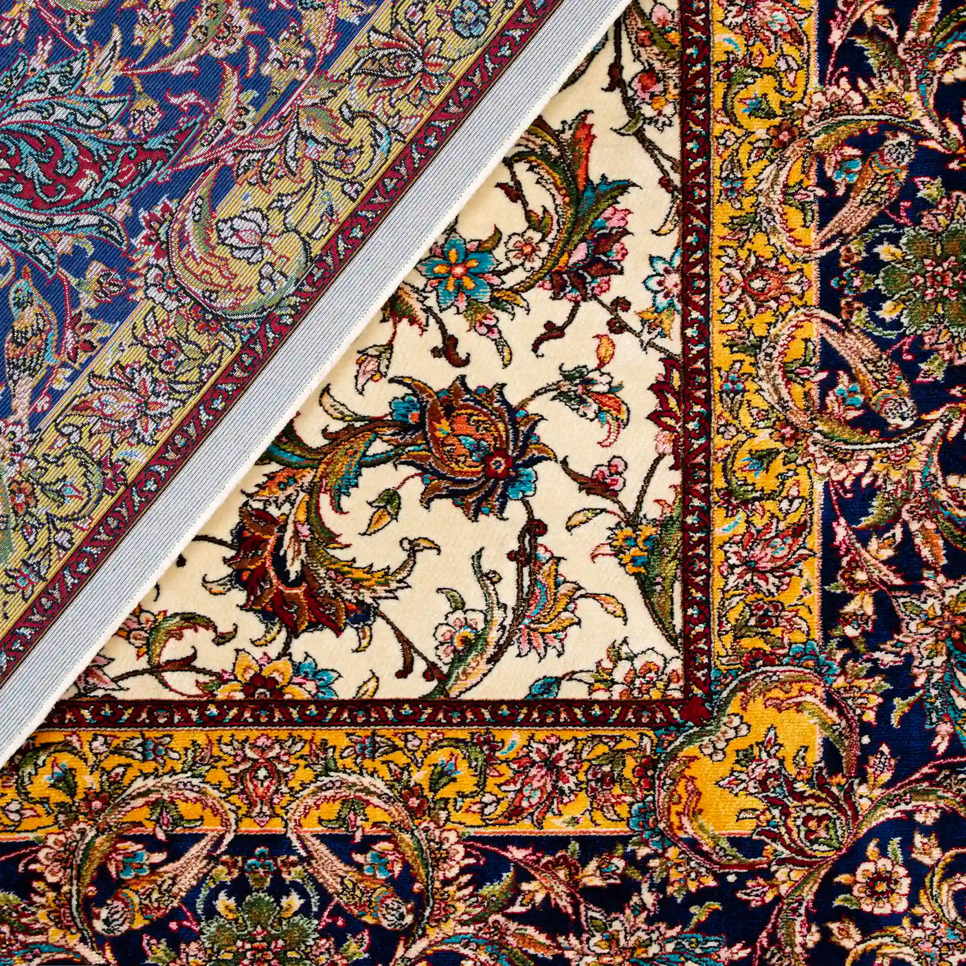 Persian Rugs - Floral Motifs Pattern - Premium Silk - RugTix