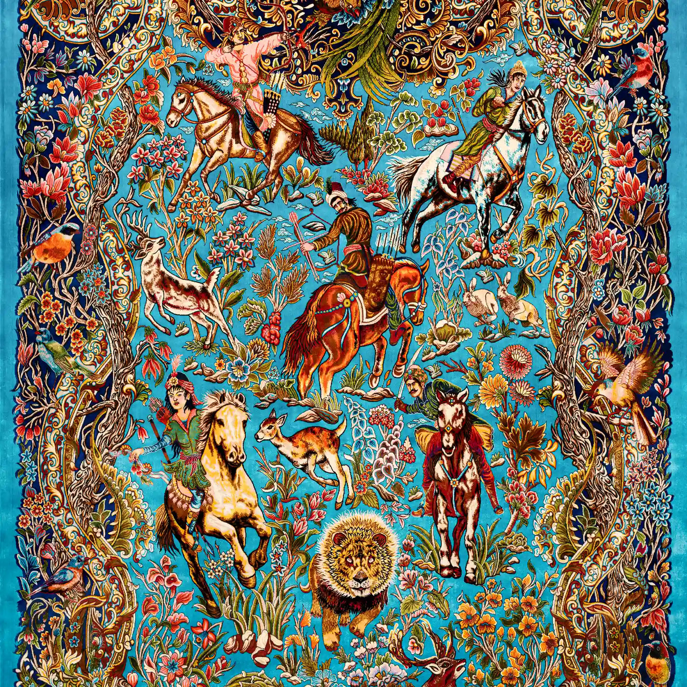 Persian Rugs - Animals Pattern - Premium Silk - RugTix