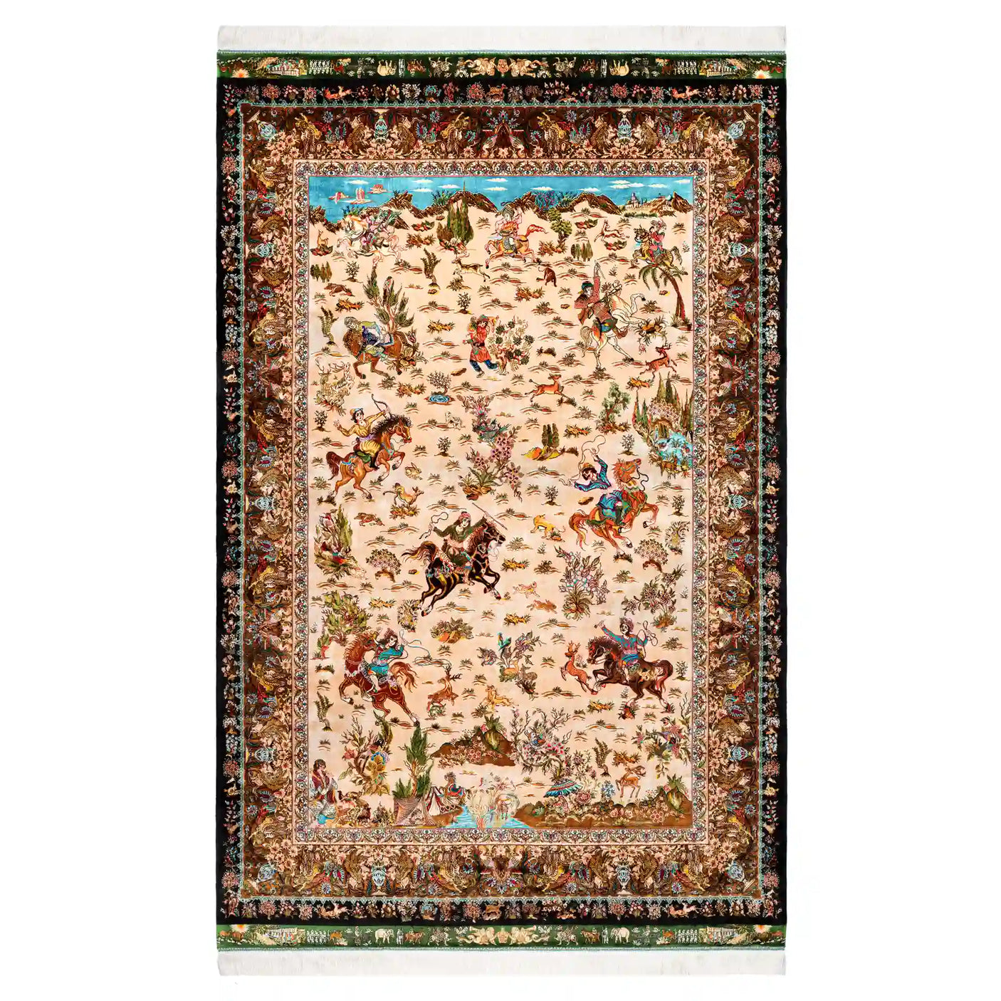 Persian Rugs - Animals Pattern - Premium Silk - RugTix