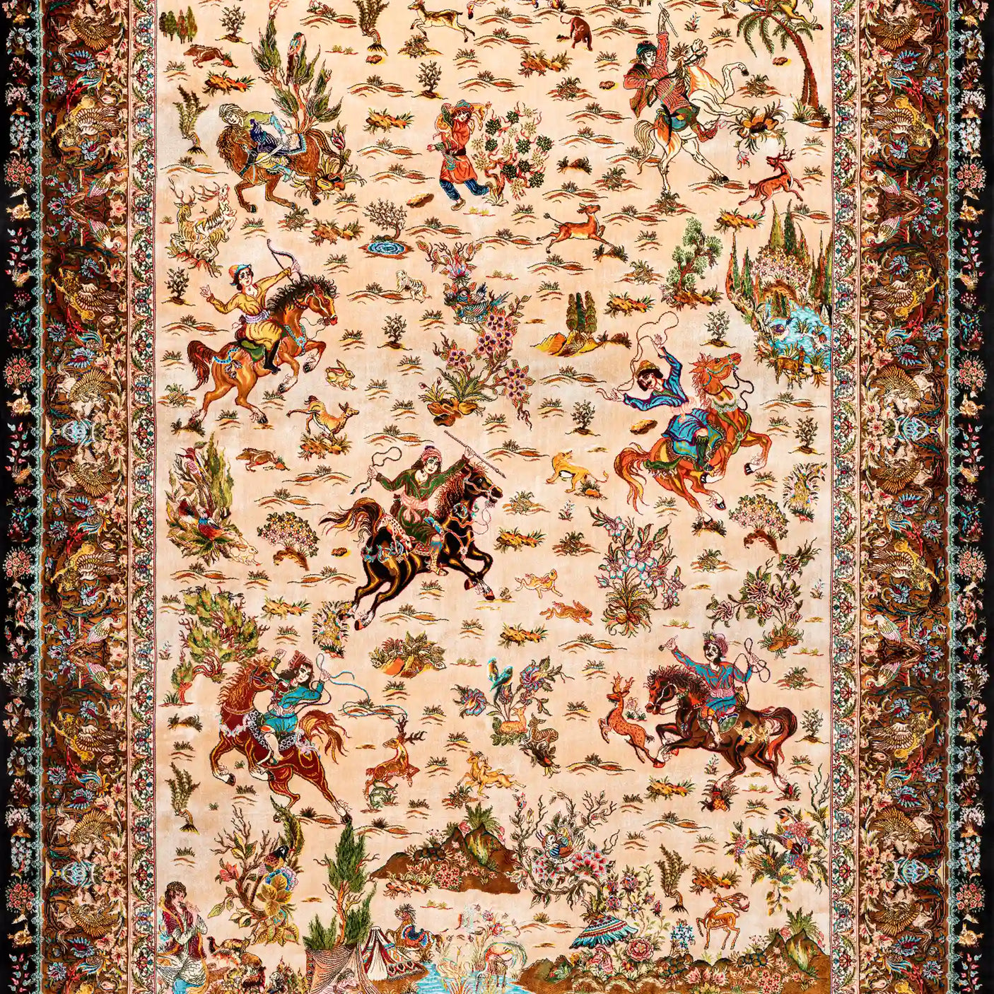 Persian Rugs - Animals Pattern - Premium Silk - RugTix