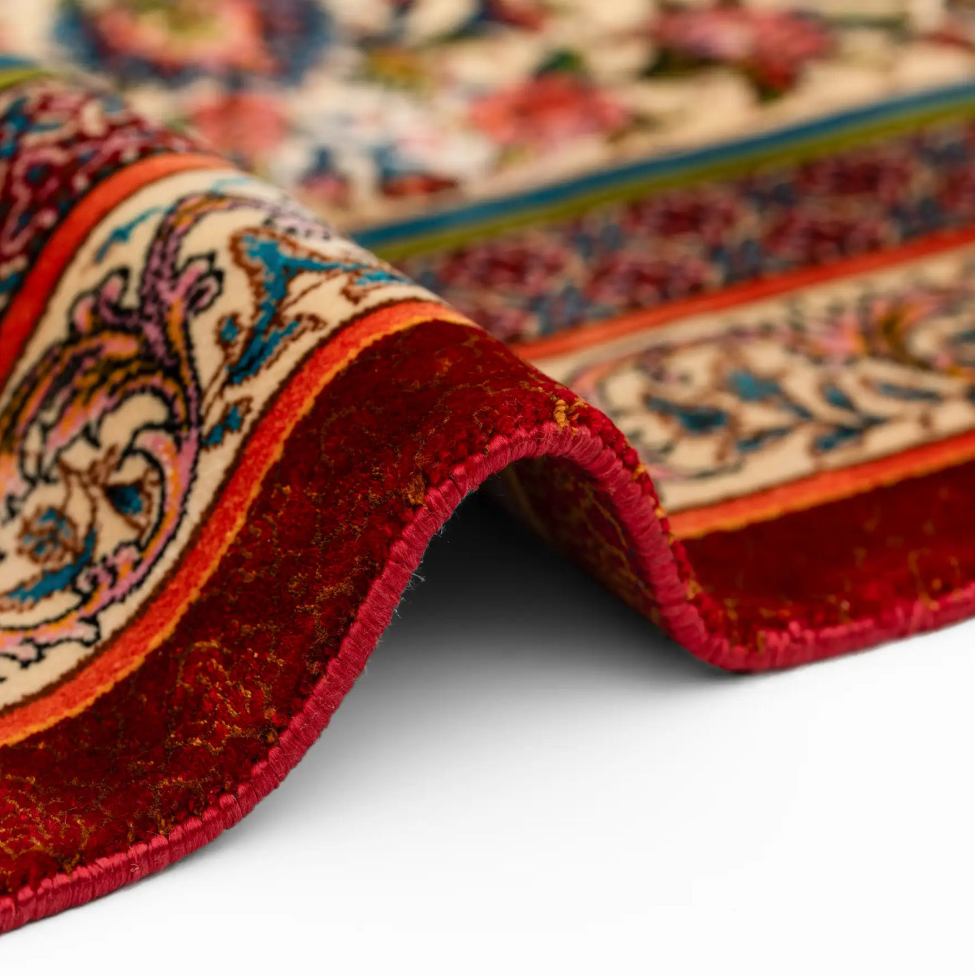 Persian Rugs - Floral Motifs Pattern - Premium Silk - RugTix