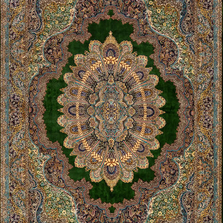 Persian Rugs - Floral Motifs Pattern - Premium Silk - RugTix