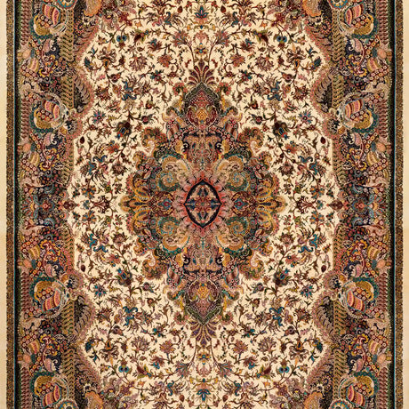 Persian Rugs - Floral Motifs Pattern - Premium Silk - RugTix