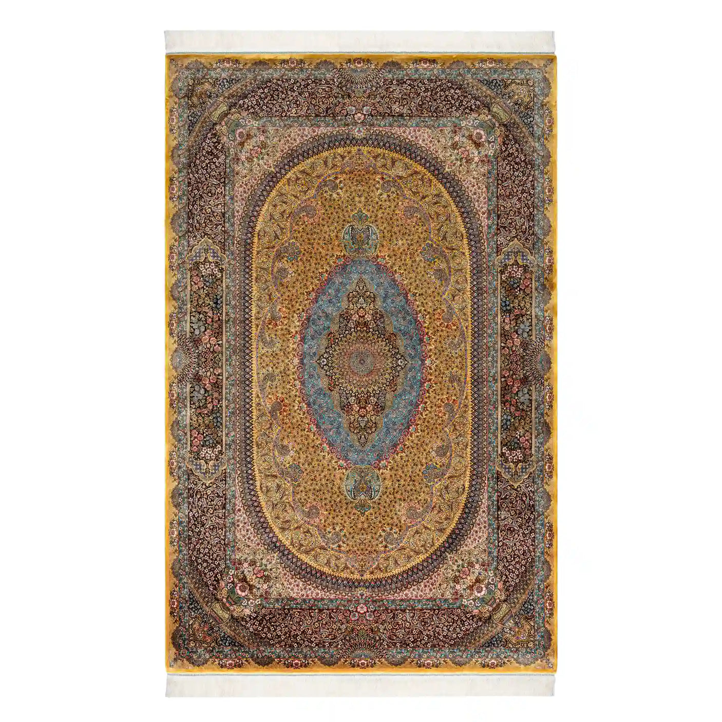 Persian Rugs - Floral Motifs Pattern - Premium Silk - RugTix