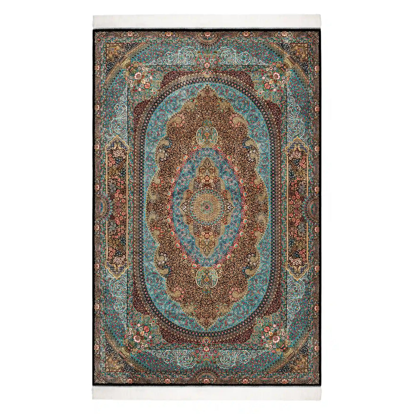 Persian Rugs - Floral Motifs Pattern - Premium Silk - RugTix