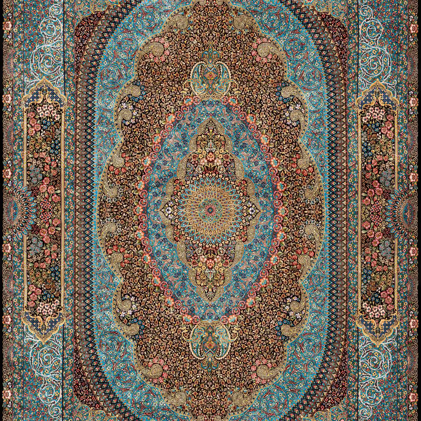 Persian Rugs - Floral Motifs Pattern - Premium Silk - RugTix