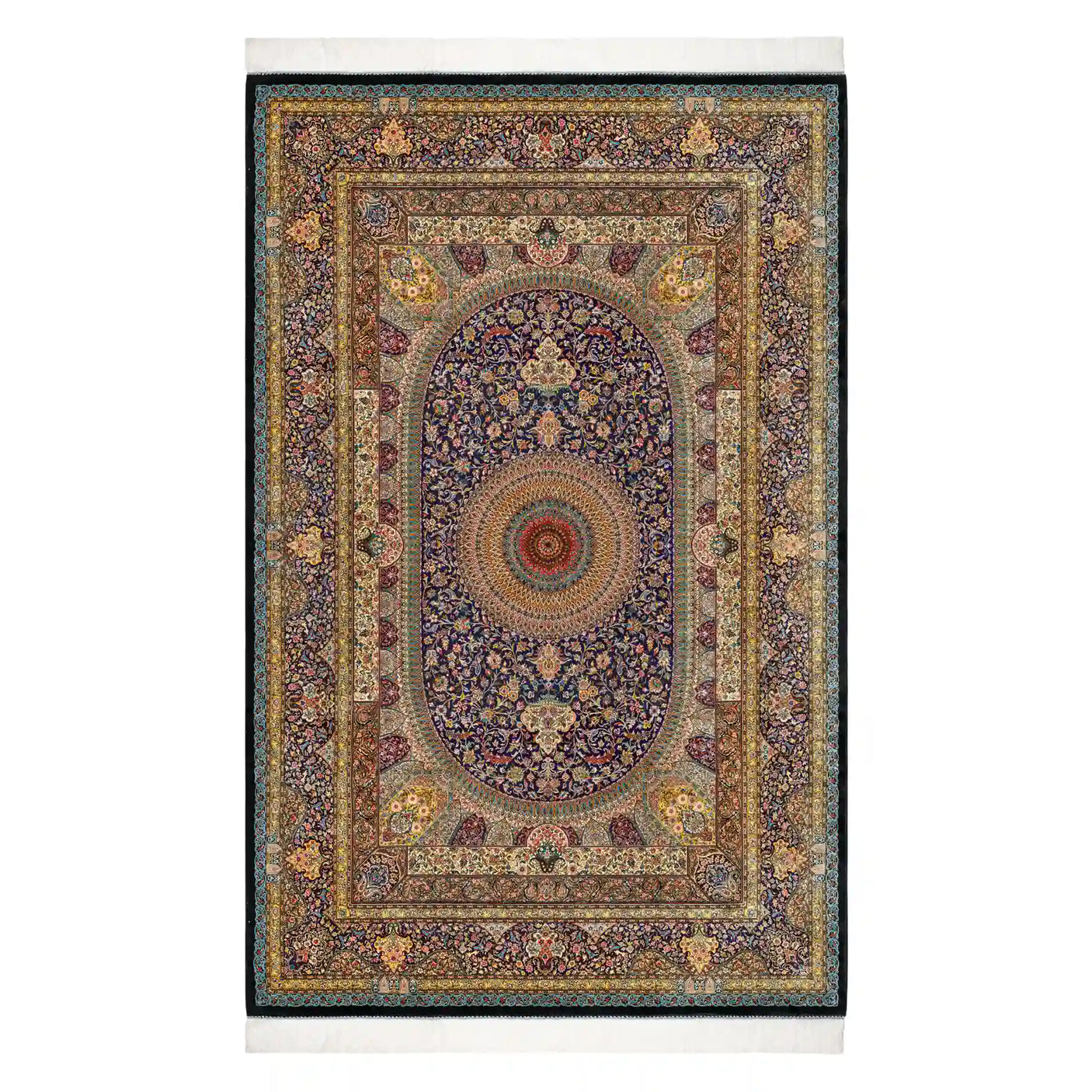 Persian Rugs - Floral Motifs Pattern - Premium Silk - RugTix