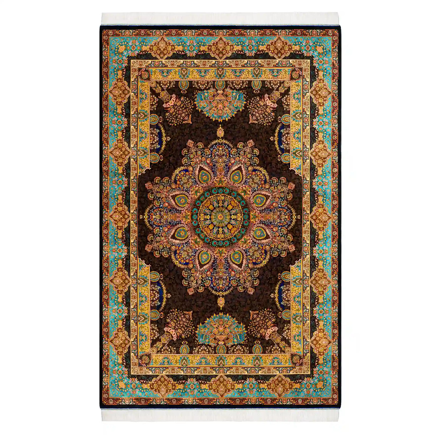 Persian Rugs - Floral Motifs Pattern - Premium Silk - RugTix