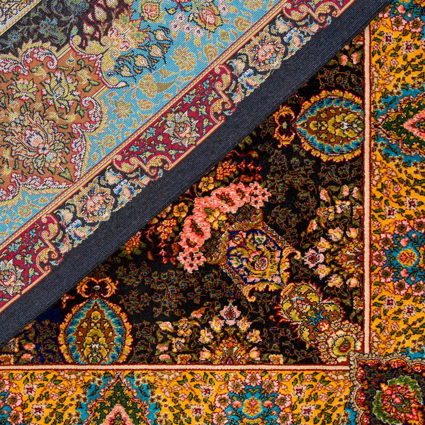 Persian Rugs - Floral Motifs Pattern - Premium Silk - RugTix