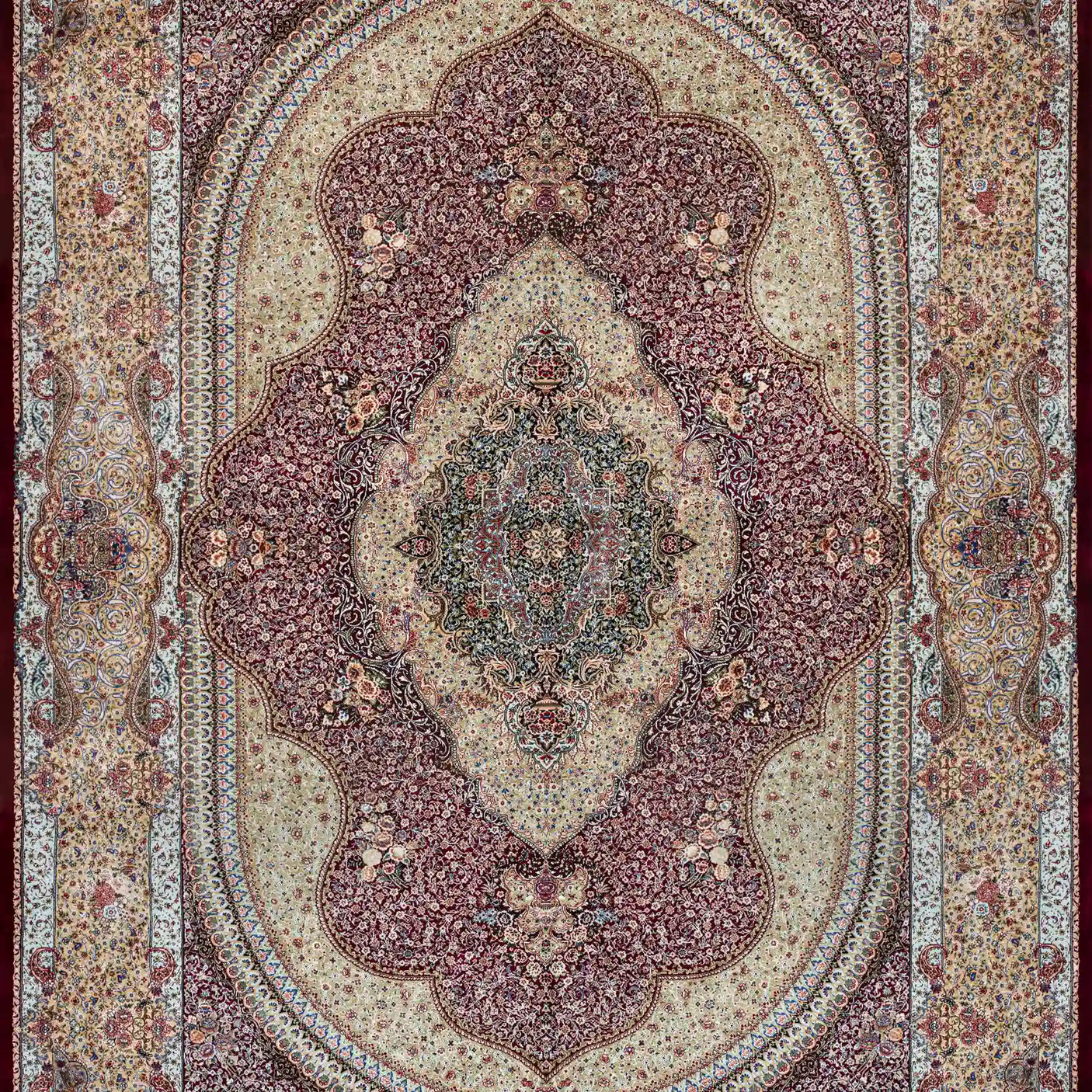 Persian Rugs - Floral Motifs Pattern - Premium Silk - RugTix