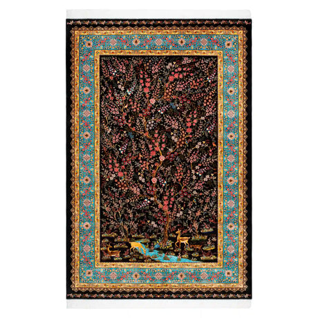 Persian Rugs - Floral Motifs Pattern - Premium Silk - RugTix