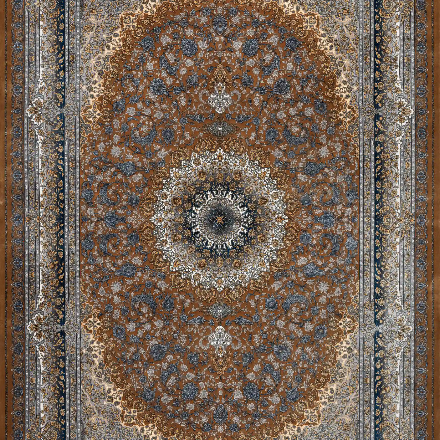 Persian Rugs - Floral Motifs Pattern - Premium Silk - RugTix