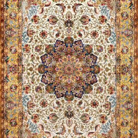 Persian Rugs - Floral Motifs Pattern - Premium Silk - RugTix