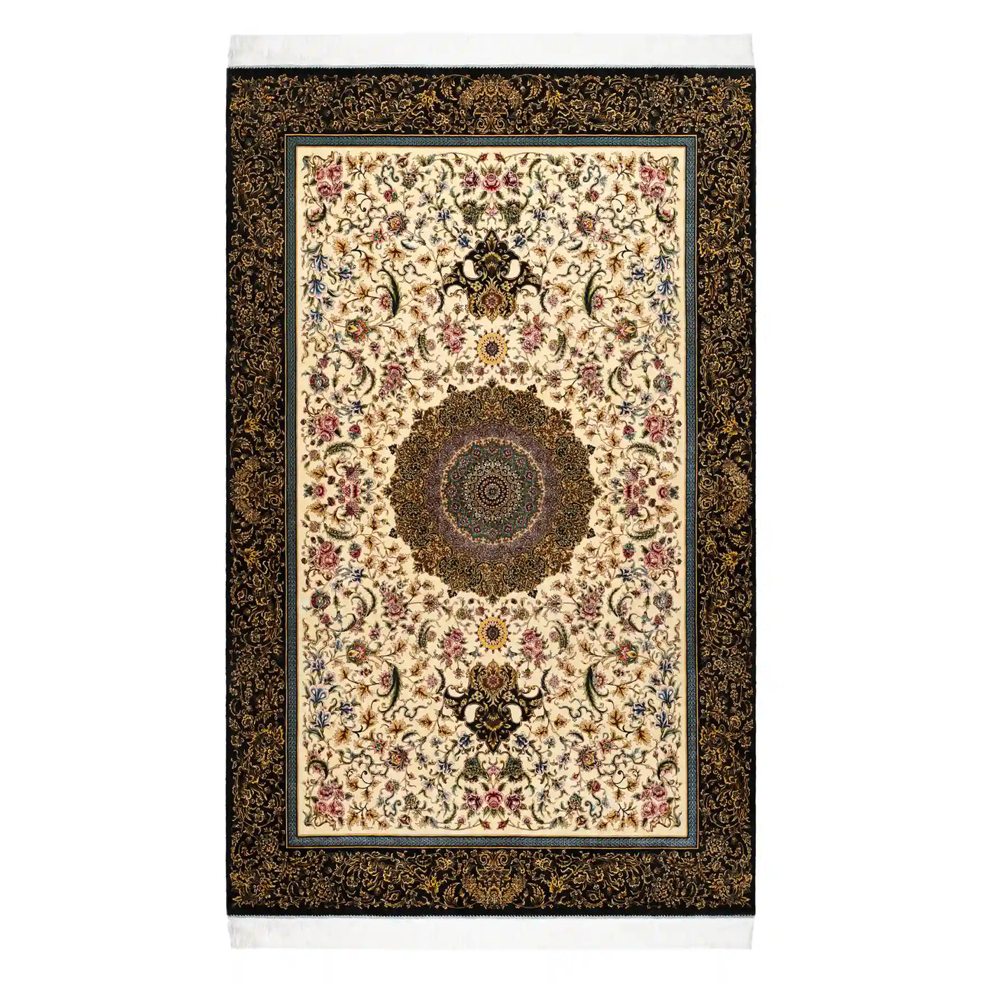 Persian Rugs - Floral Motifs Pattern - Premium Silk - RugTix