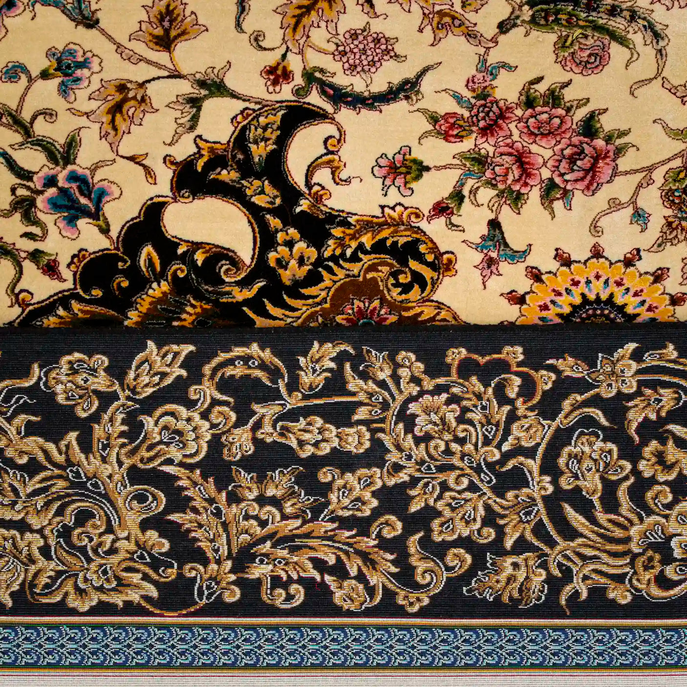 Persian Rugs - Floral Motifs Pattern - Premium Silk - RugTix