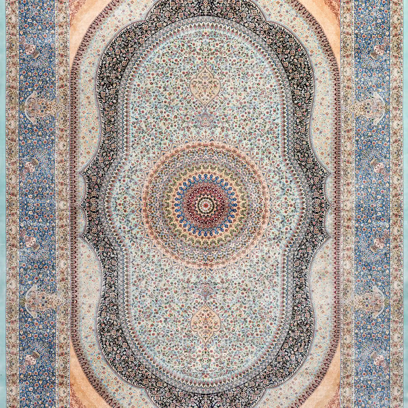 Persian Rugs - Floral Motifs Pattern - Premium Silk - RugTix