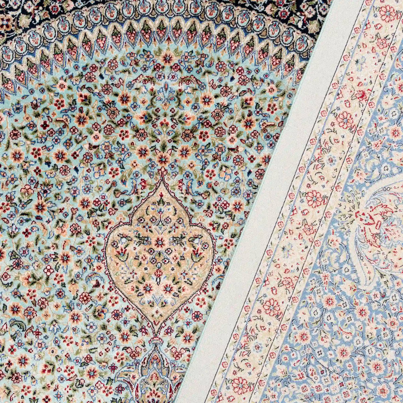 Persian Rugs - Floral Motifs Pattern - Premium Silk - RugTix