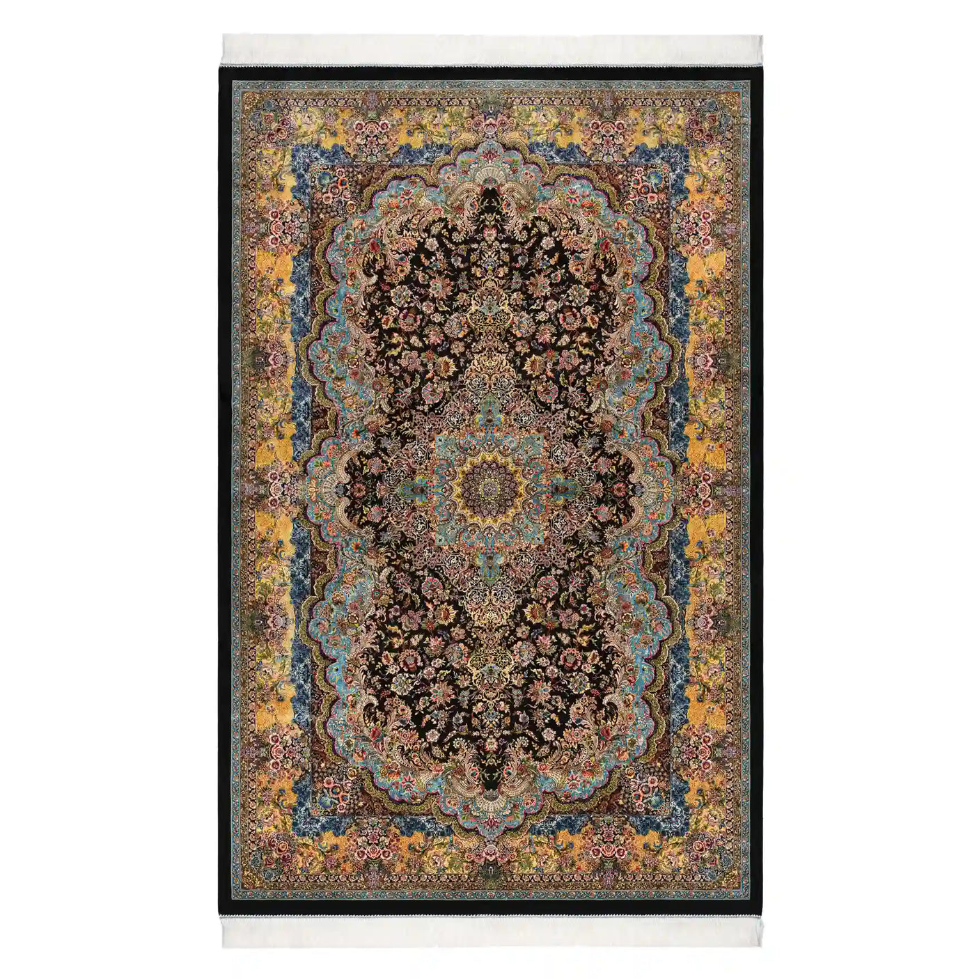 Persian Rugs - Floral Motifs Pattern - Premium Silk - RugTix