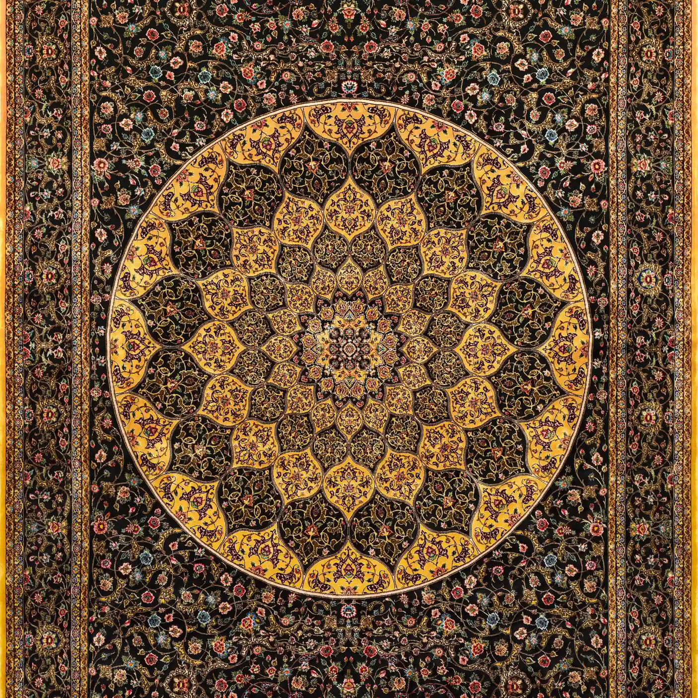 Persian Rugs - Floral Motifs Pattern - Premium Silk - RugTix