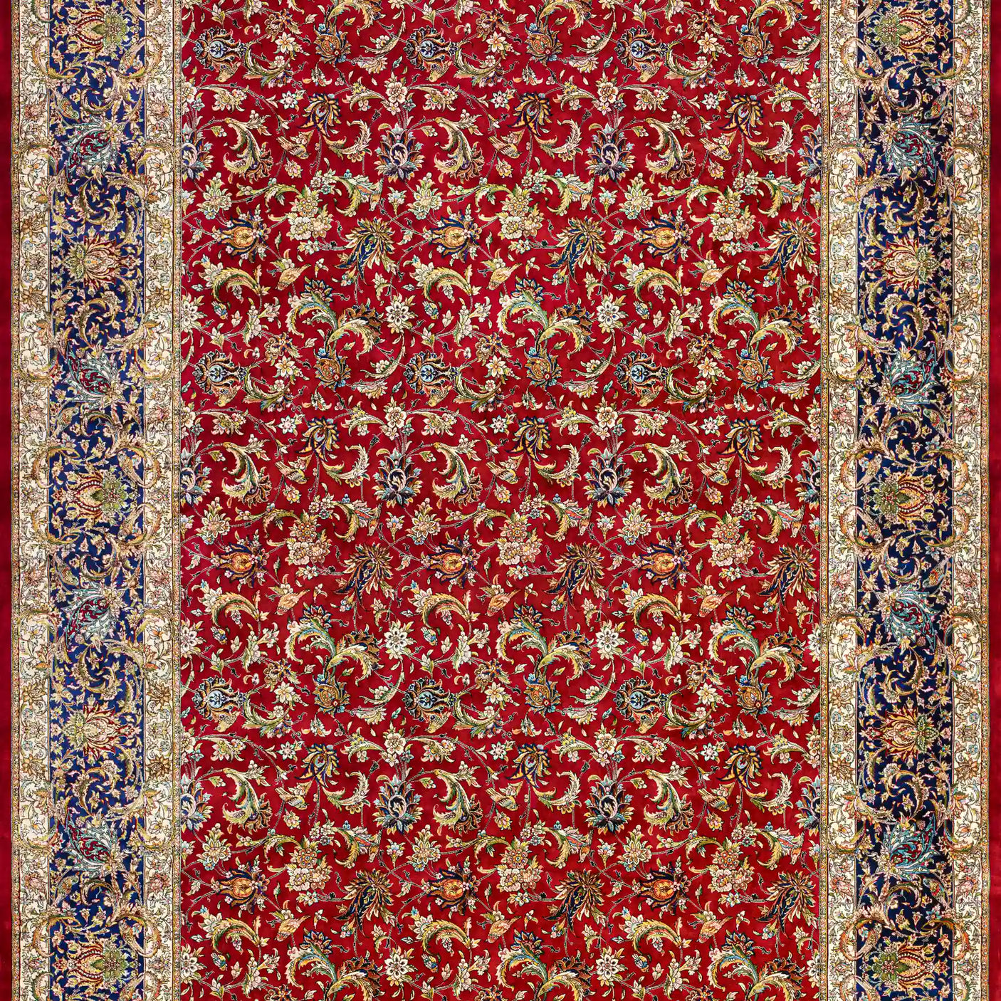 Persian Rugs - Floral Motifs Pattern - Premium Silk - RugTix