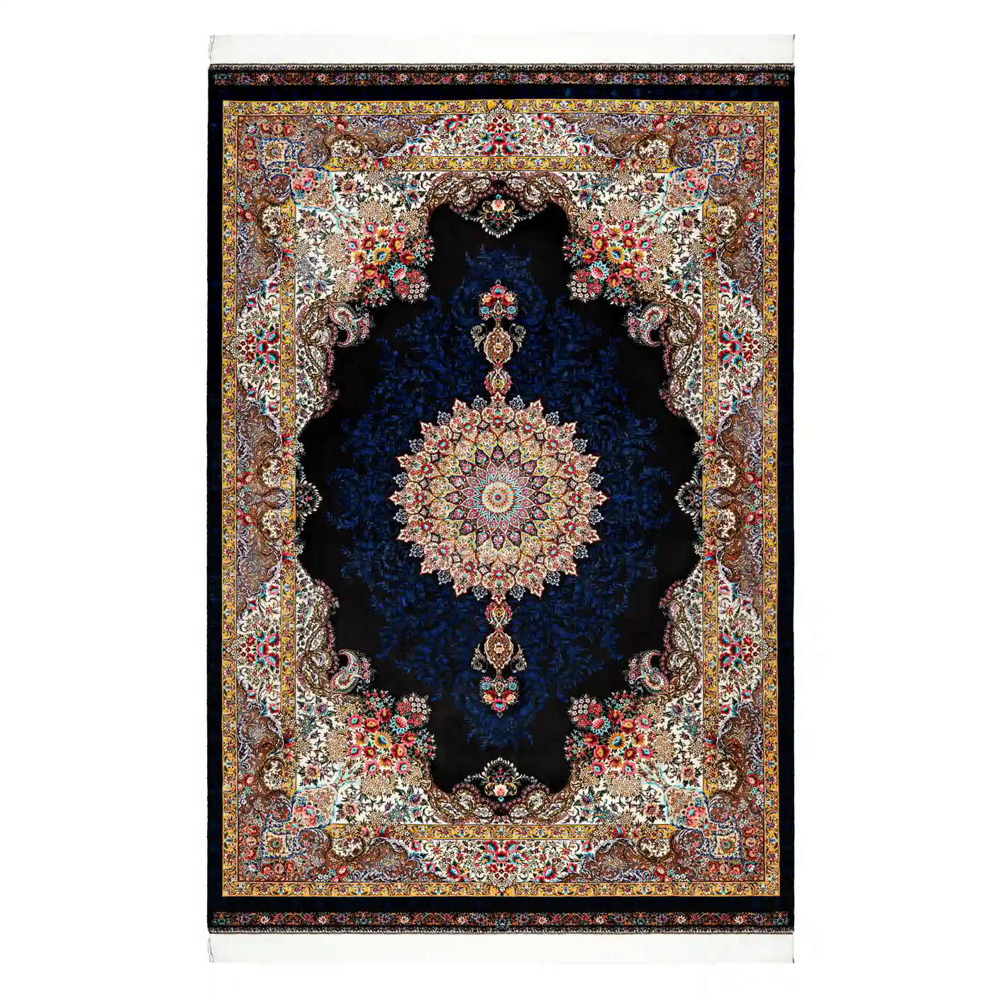 Persian Rugs - Floral Motifs Pattern - Premium Silk - RugTix