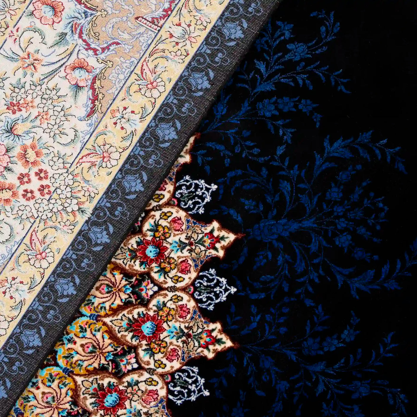 Persian Rugs - Floral Motifs Pattern - Premium Silk - RugTix