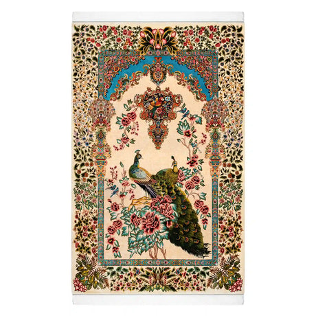 Persian Rugs - Peacock Pattern - Premium Silk - RugTix