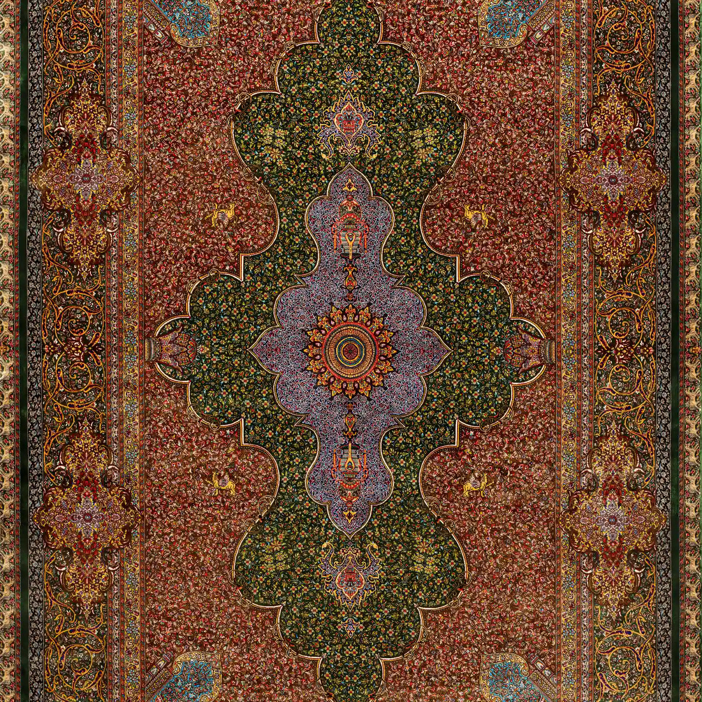 Persian Rugs - Symmetrical Pattern - Premium Silk - RugTix