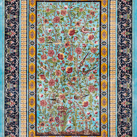 Persian Rugs - Traditional Floral Pattern - Premium Silk - RugTix