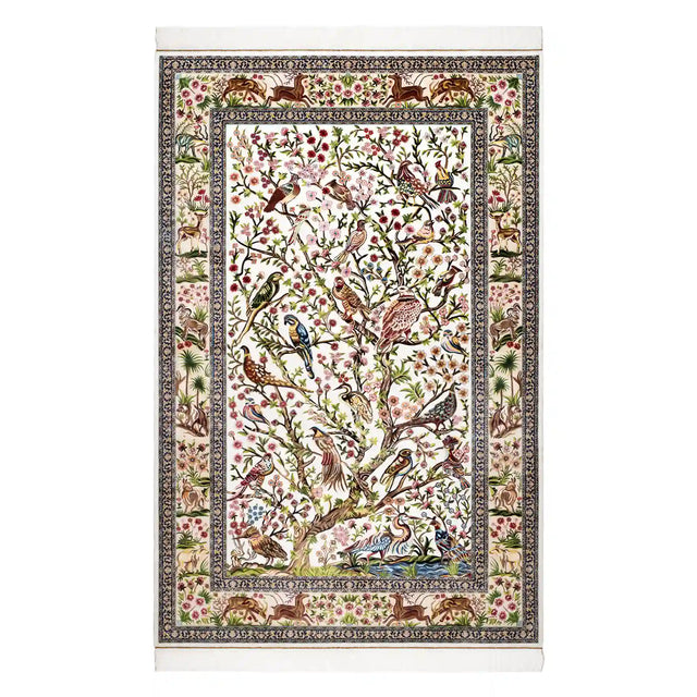 Persian Rugs - Variety of Birds Pattern - Premium Silk - RugTix