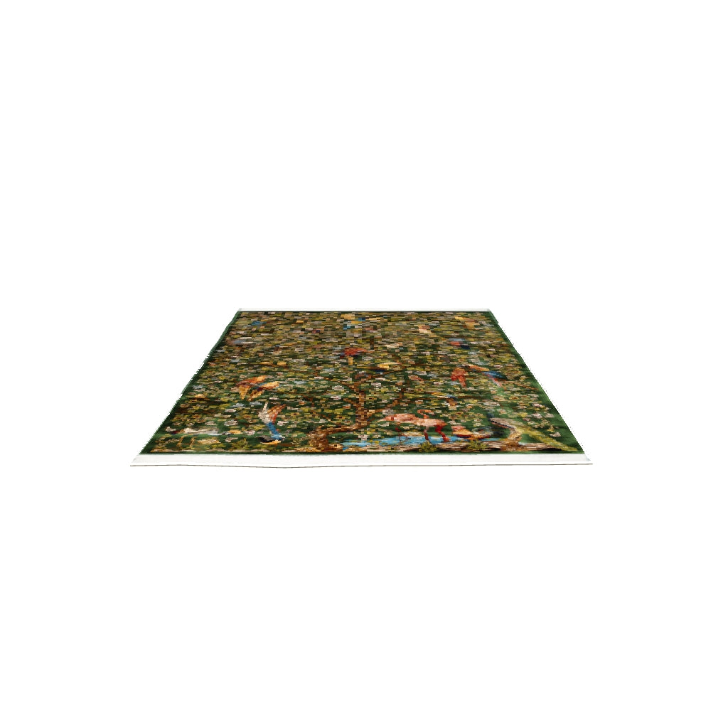 Persian Rugs - Variety of Birds Pattern - Premium Silk - RugTix