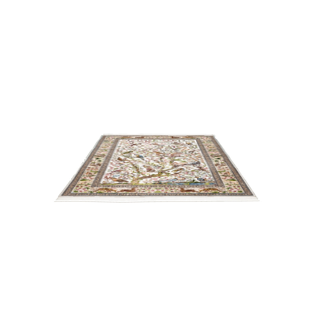 Persian Rugs - Variety of Birds Pattern - Premium Silk - RugTix